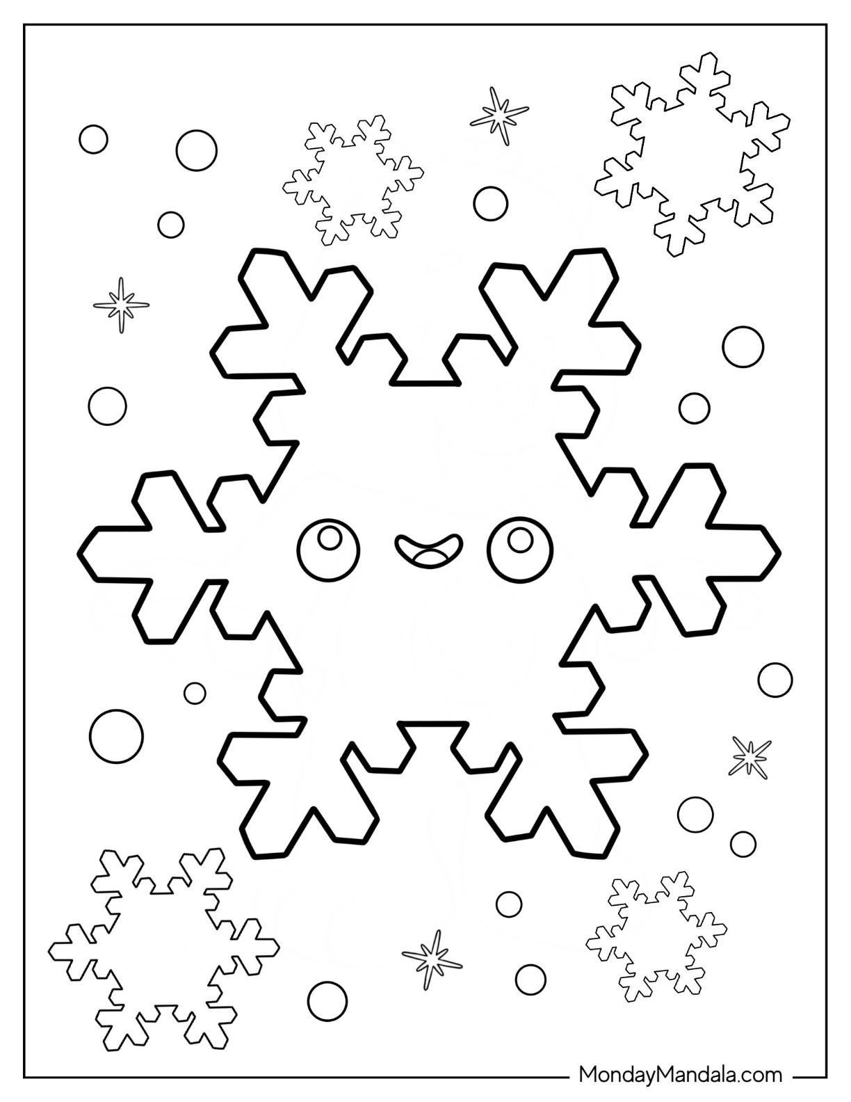 Snowflake coloring pages free pdf printables