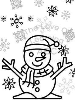 Christmas coloring pages colouring santa chimney snowman elf snowflakes stars