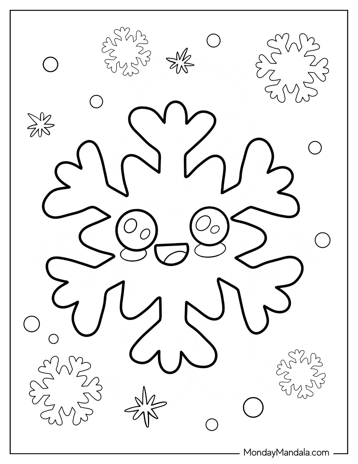 Snowflake coloring pages free pdf printables