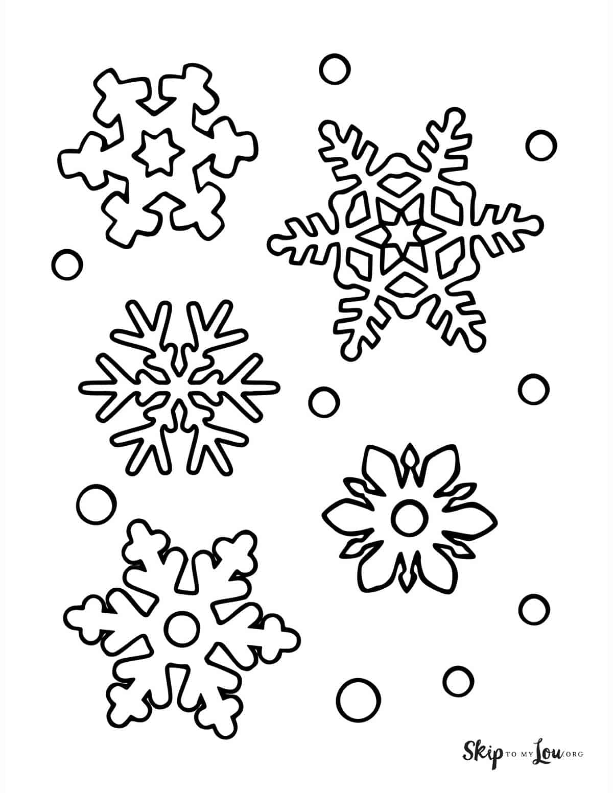 Snowflake coloring pages skip to my lou
