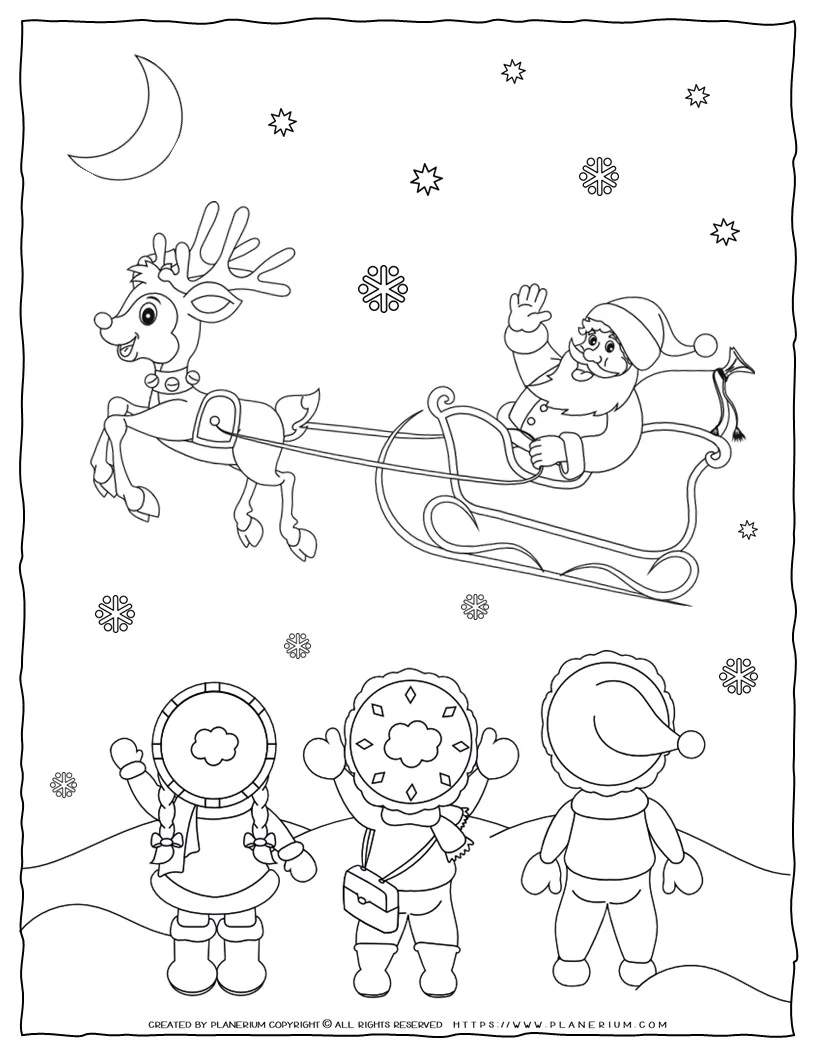 Santa coloring page