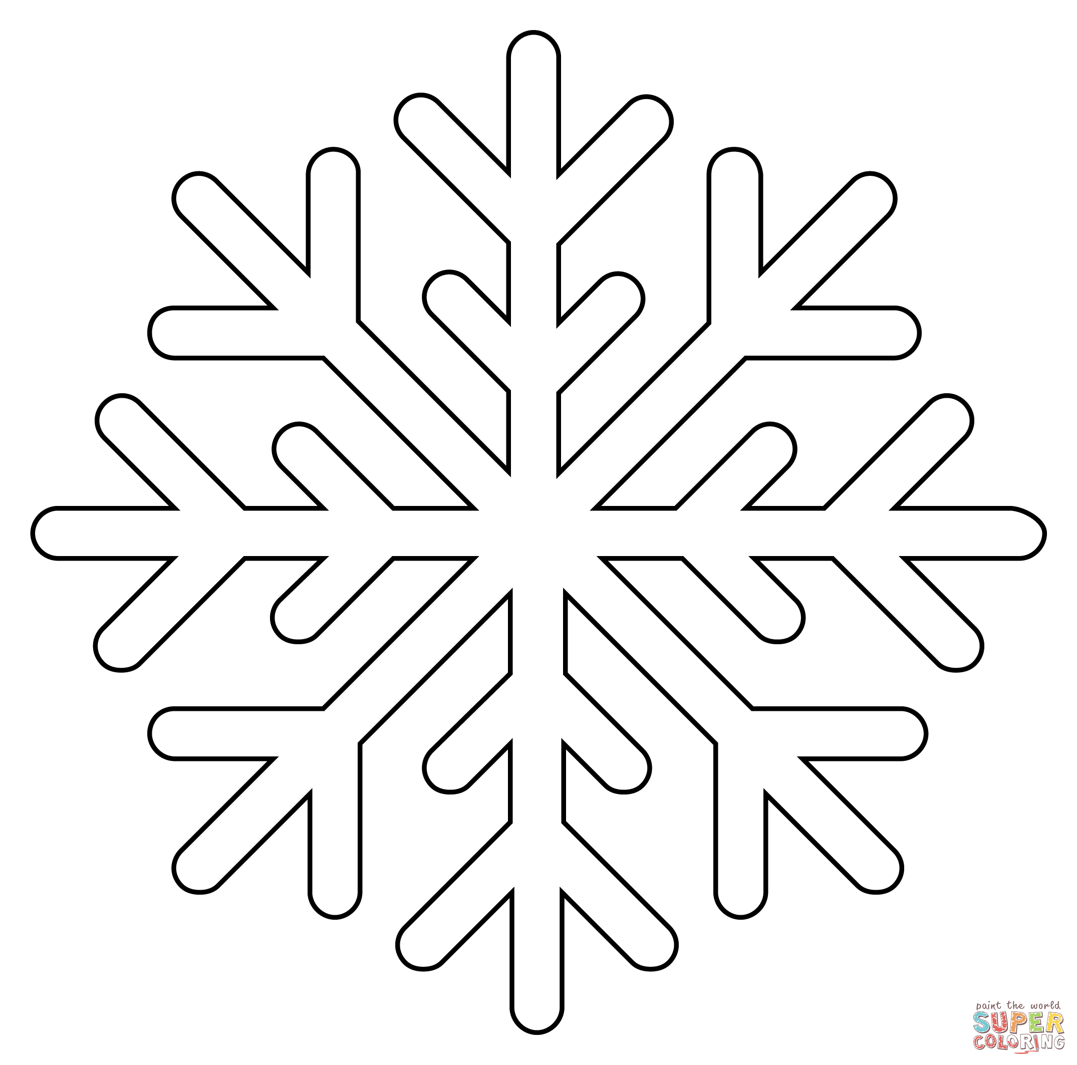Snowflake coloring page free printable coloring pages