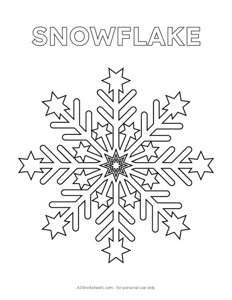 Free printable snowflake coloring pages for kids