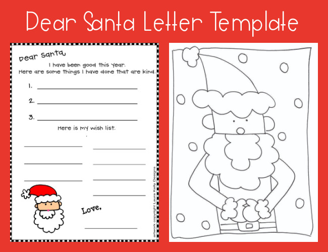 Letter to santa template free printable pages