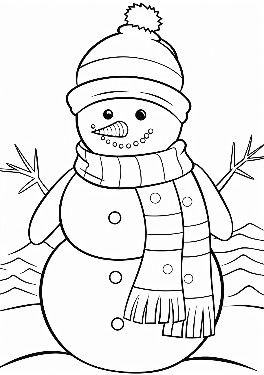 Festive snowman in santa costume