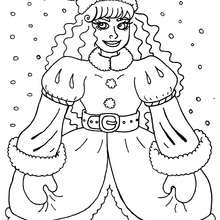 Santa claus wife coloring pages