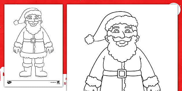 Santa outline louring sheet