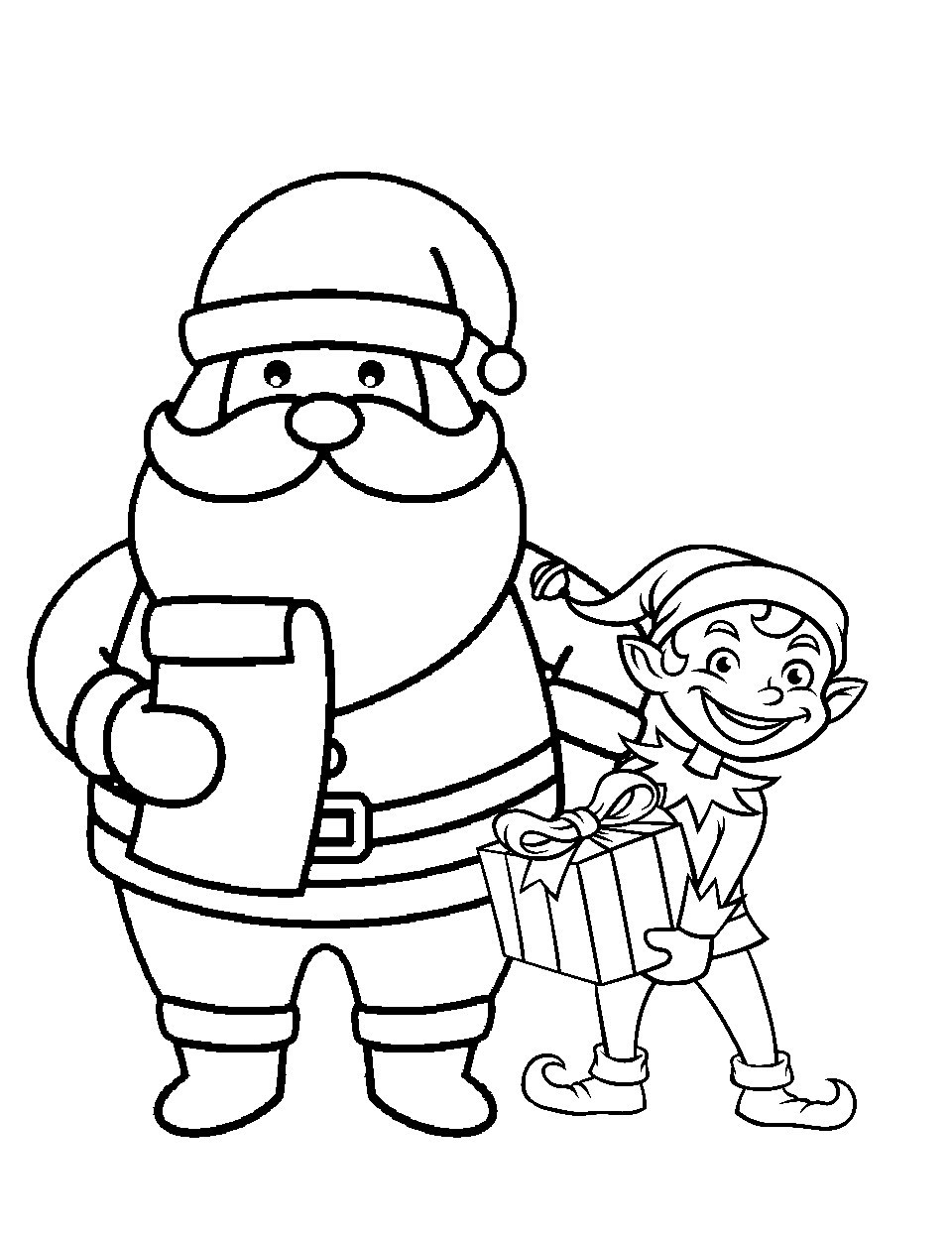 Santa coloring pages free printable sheets