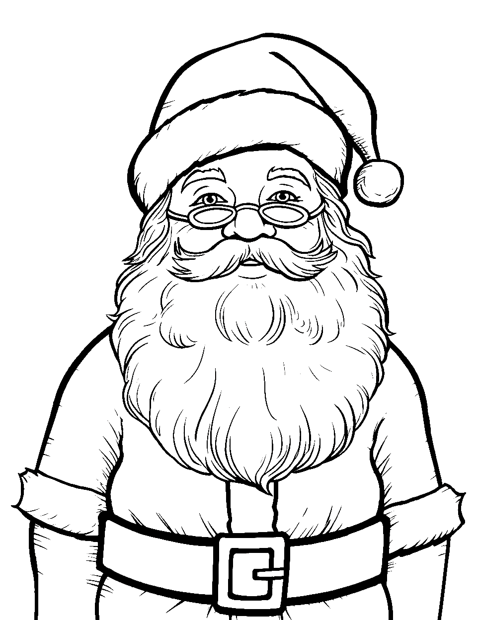 Santa coloring pages free printable sheets