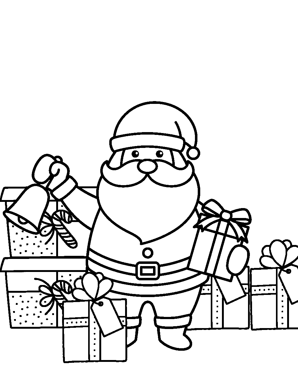 Santa coloring pages free printable sheets