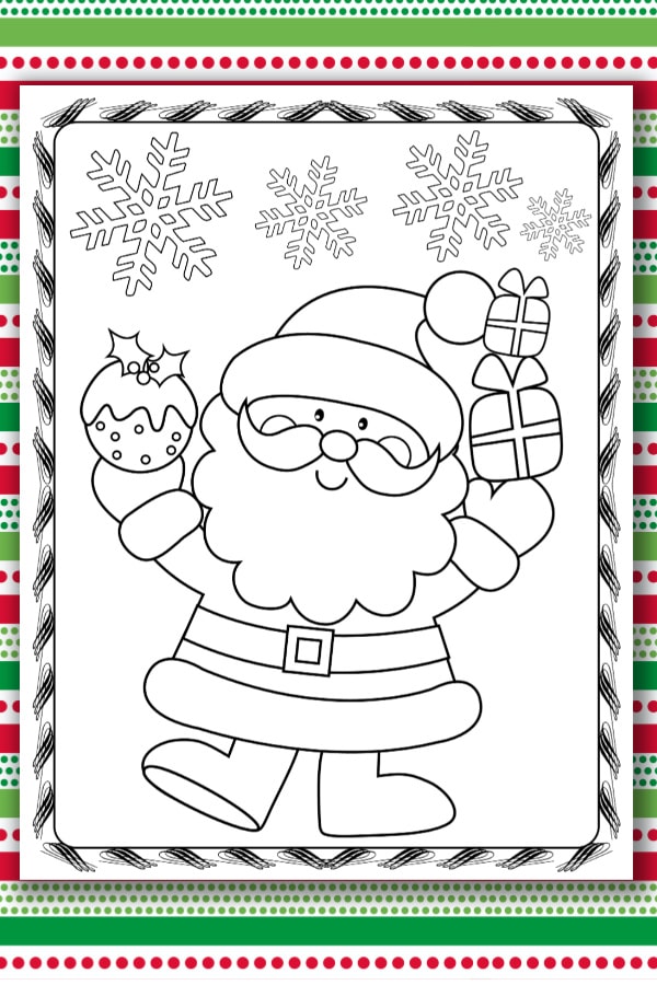 Santa coloring pages