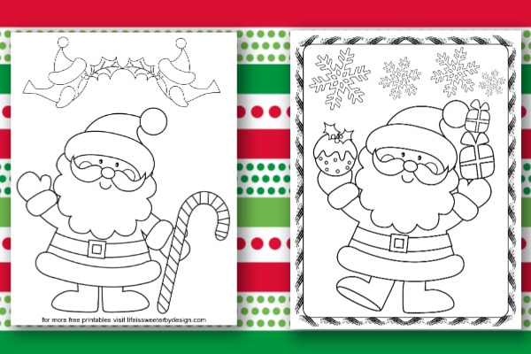 Santa coloring pages