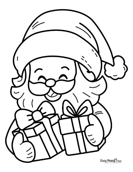 Printable santa coloring pages