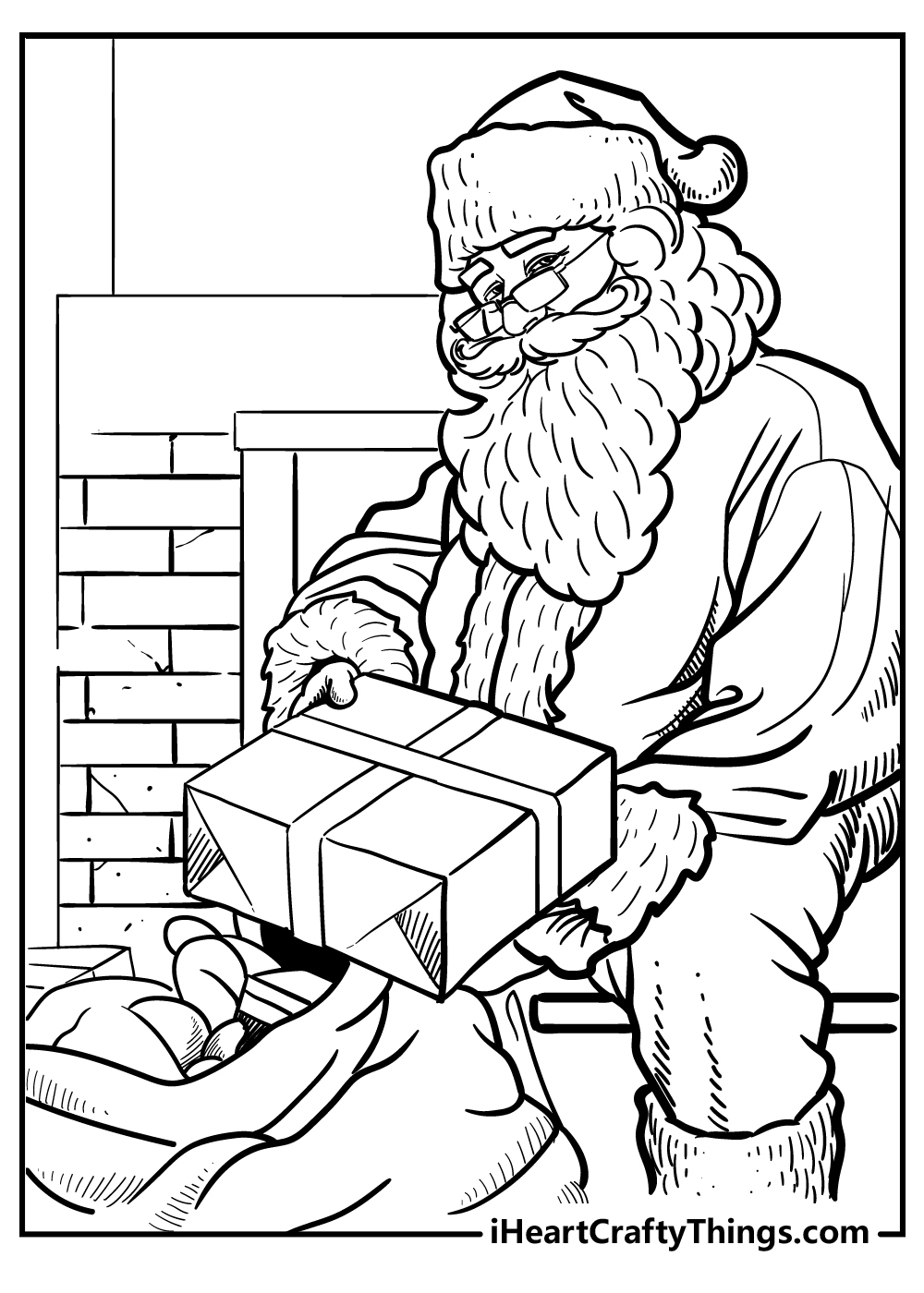 Free santa coloring pages