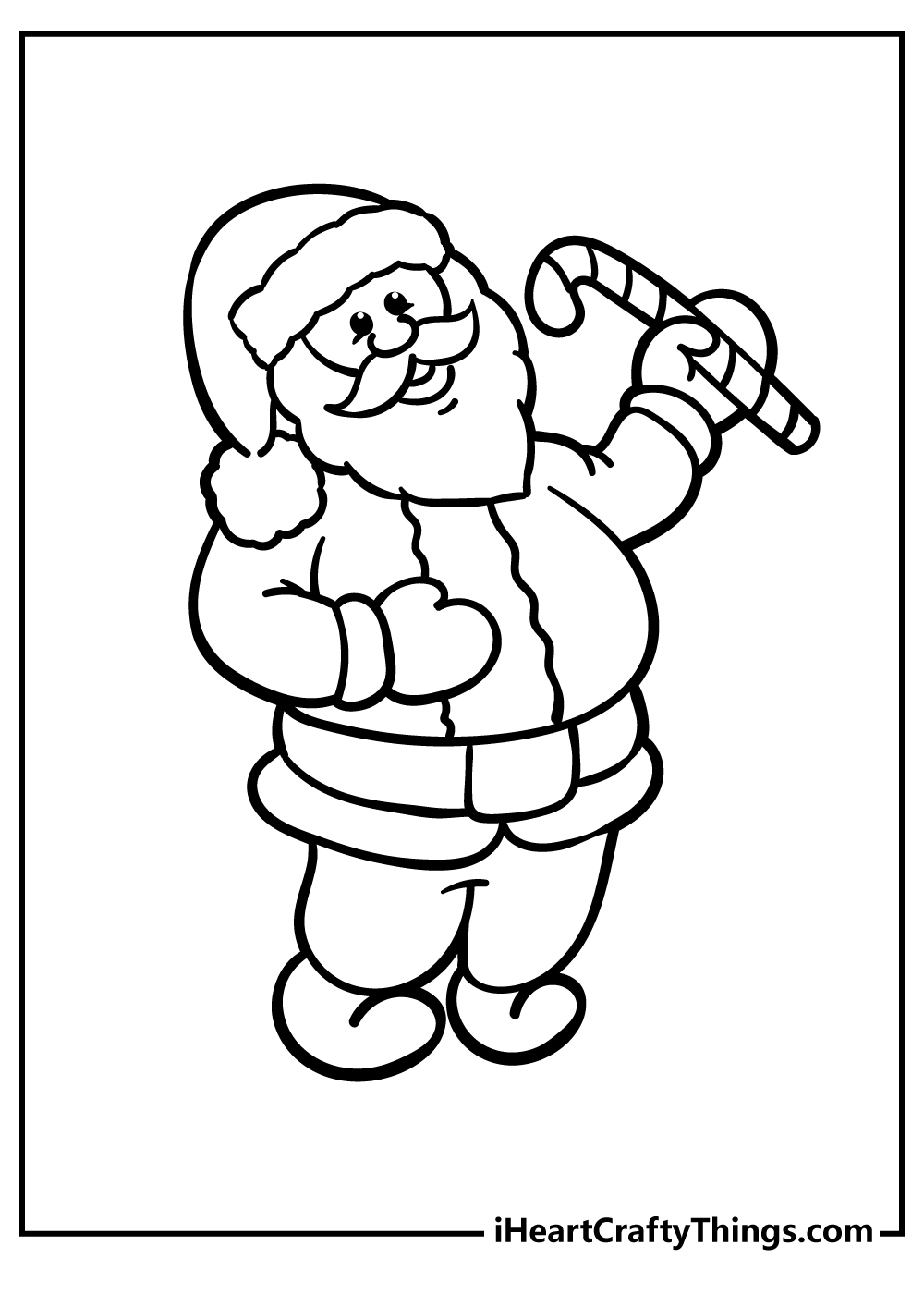 Cute santa christmas coloring pages free printables