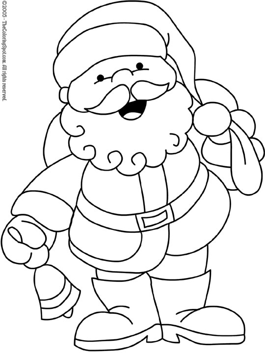 Santa claus coloring page audio stories for kids free coloring pages colouring printables