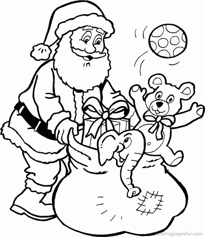 Santa christmas coloring pages printable for free download