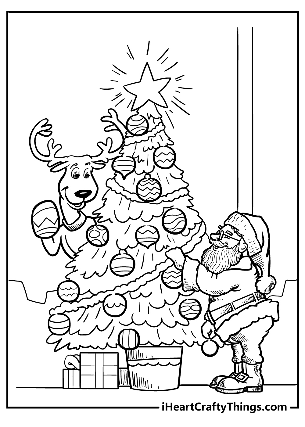 Free santa coloring pages