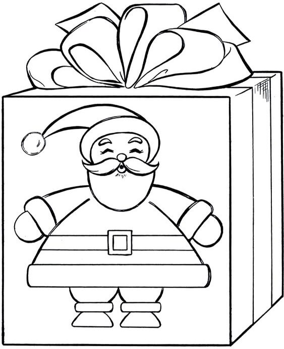 Free easy to print christmas presents coloring pages