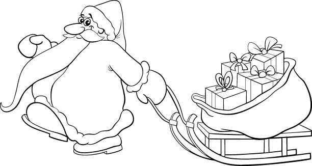 Christmas presents coloring pages stock photos pictures royalty