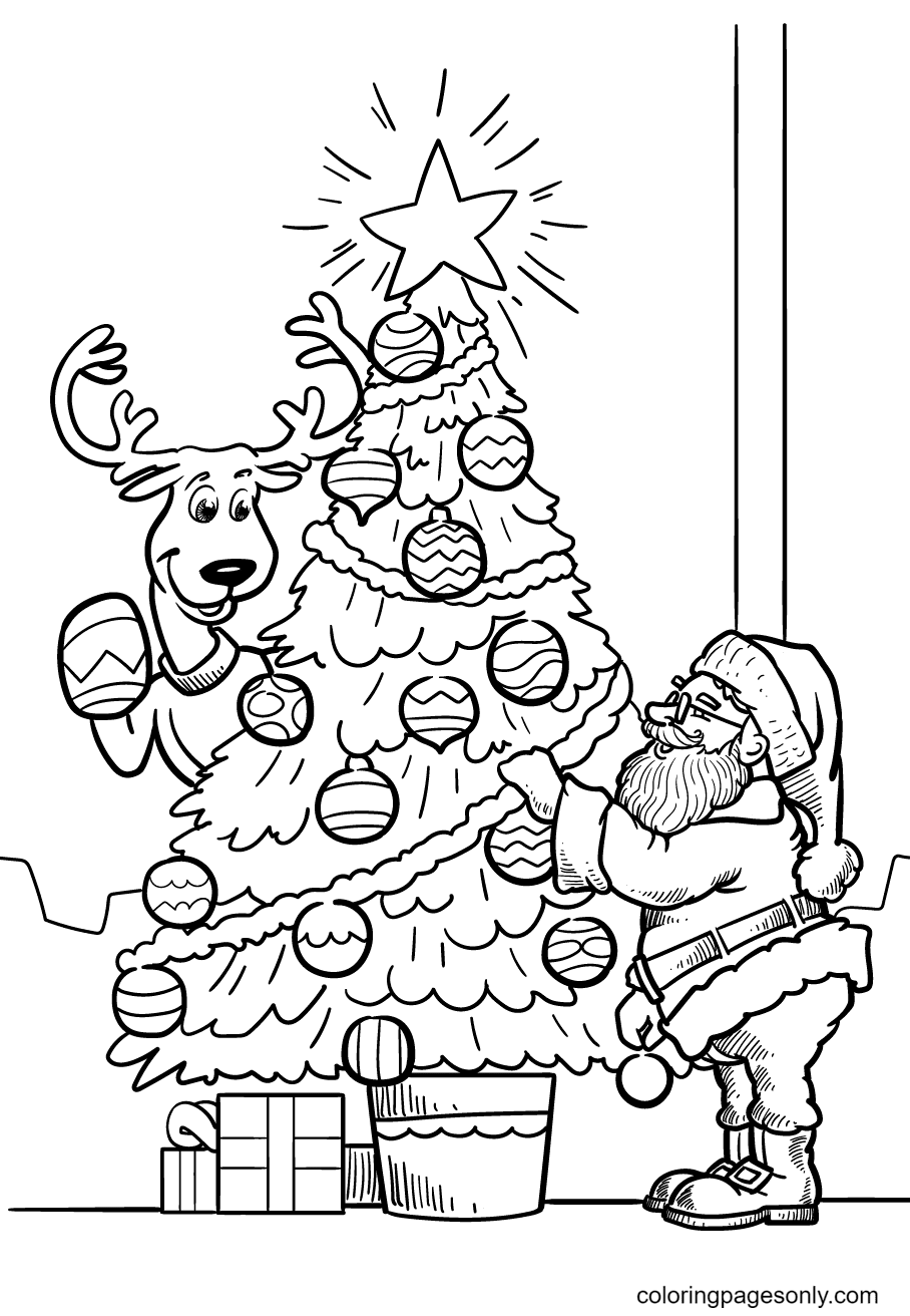 Santa claus coloring pages printable for free download