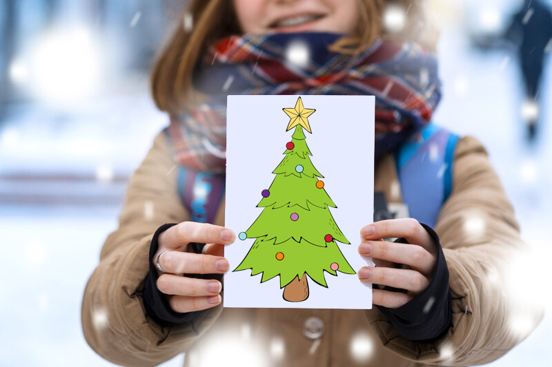 Christmas tree coloring pages