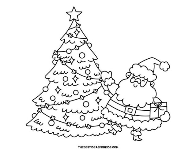 Christmas tree coloring pages free printables