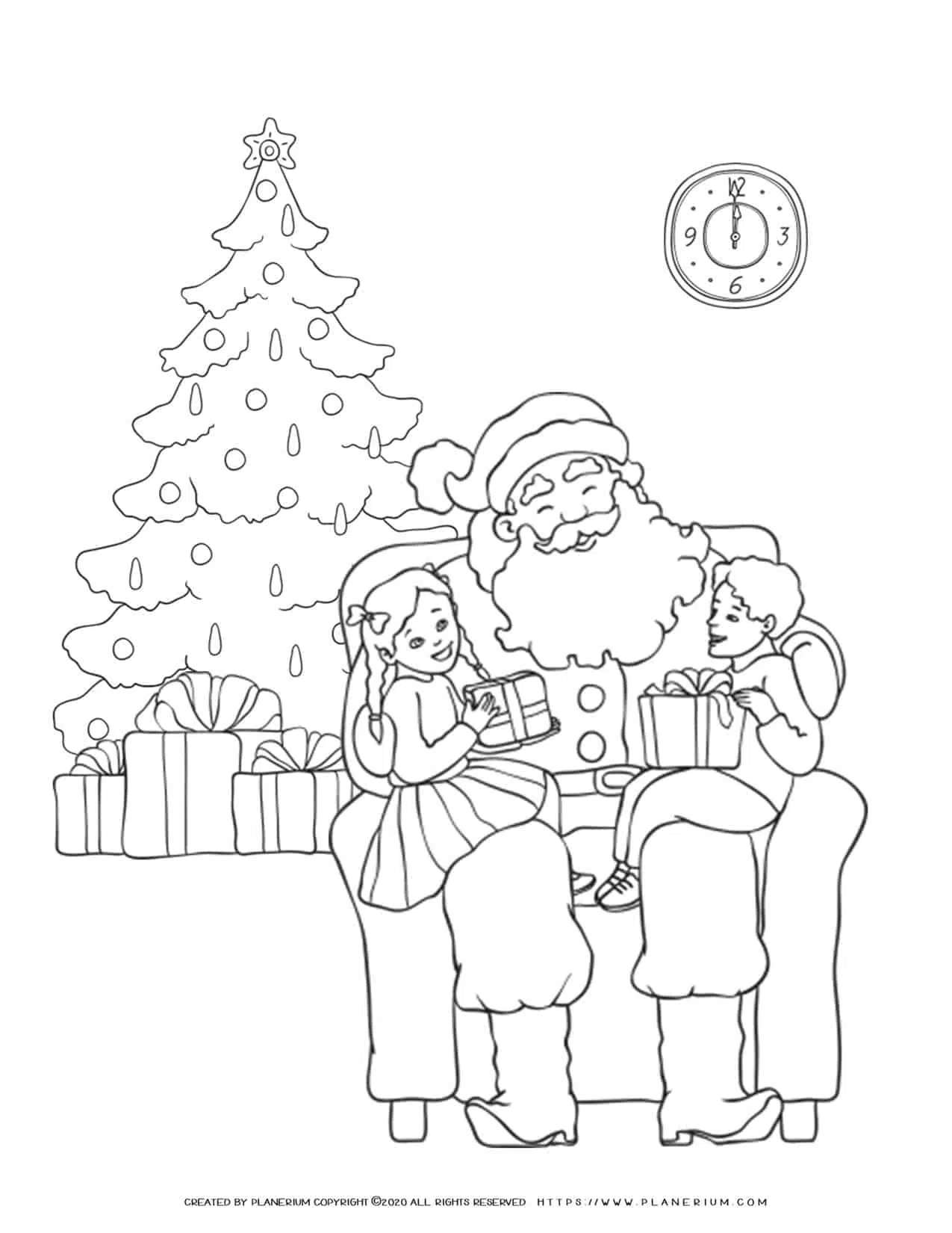 Santa claus free coloring page