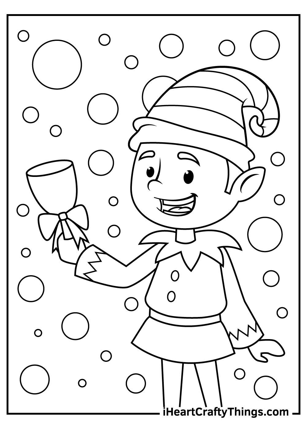 Christmas elves coloring pages free printables