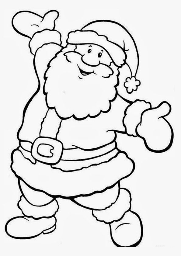 Coloring pages santa claus christmas coloring page