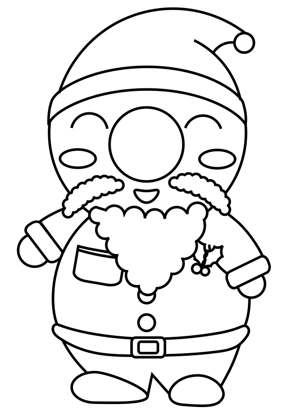 Santa claus drawing for coloring page free printable nurieworld