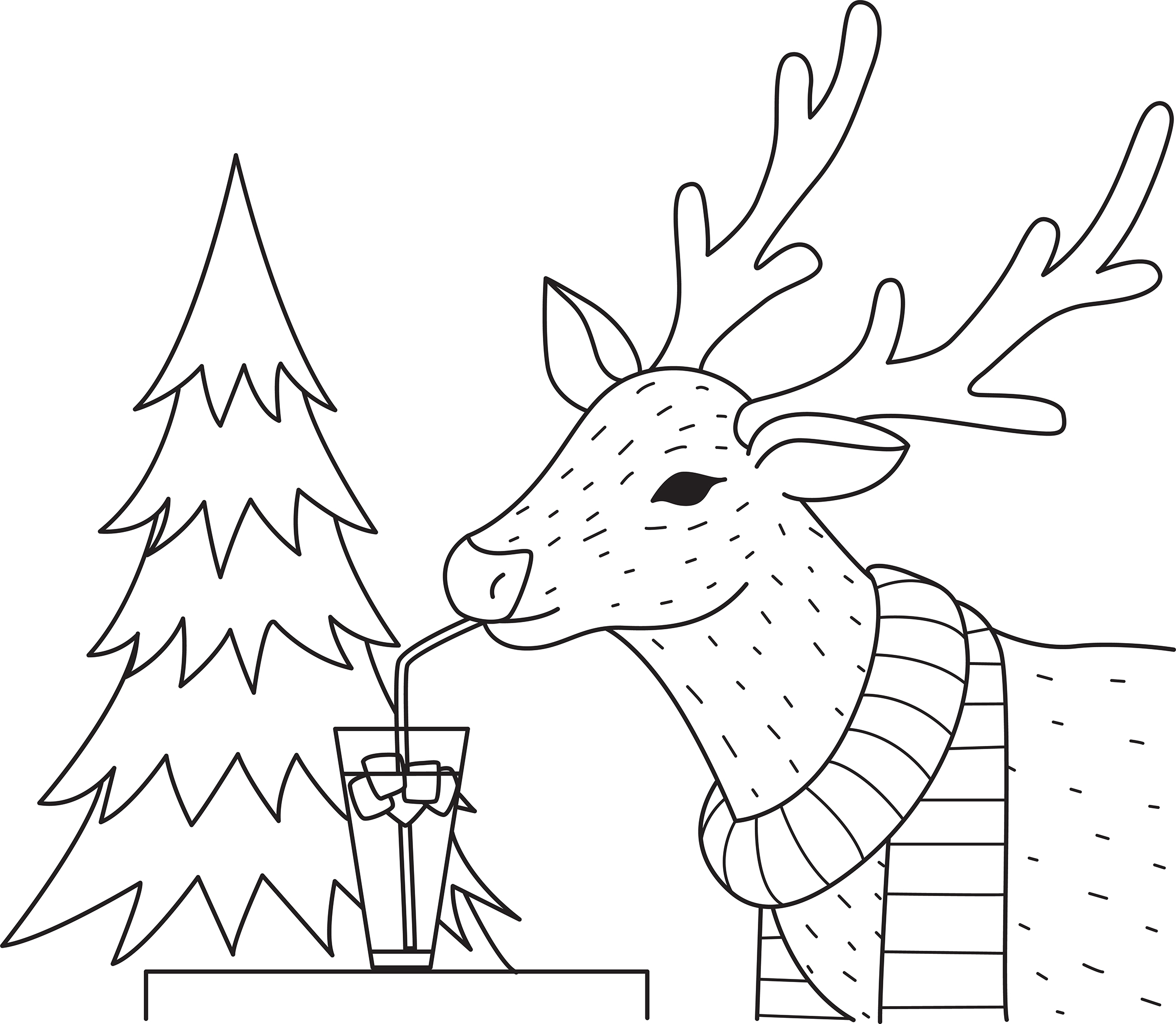 Printable reindeer coloring pages for kids add some color to that reindeer