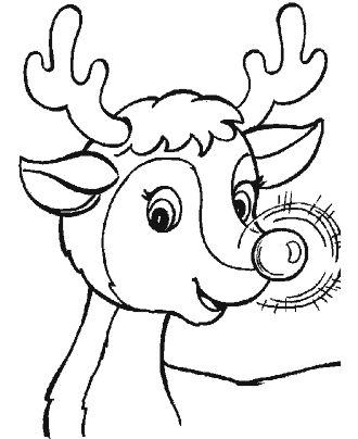 Reindeer coloring pages for kids