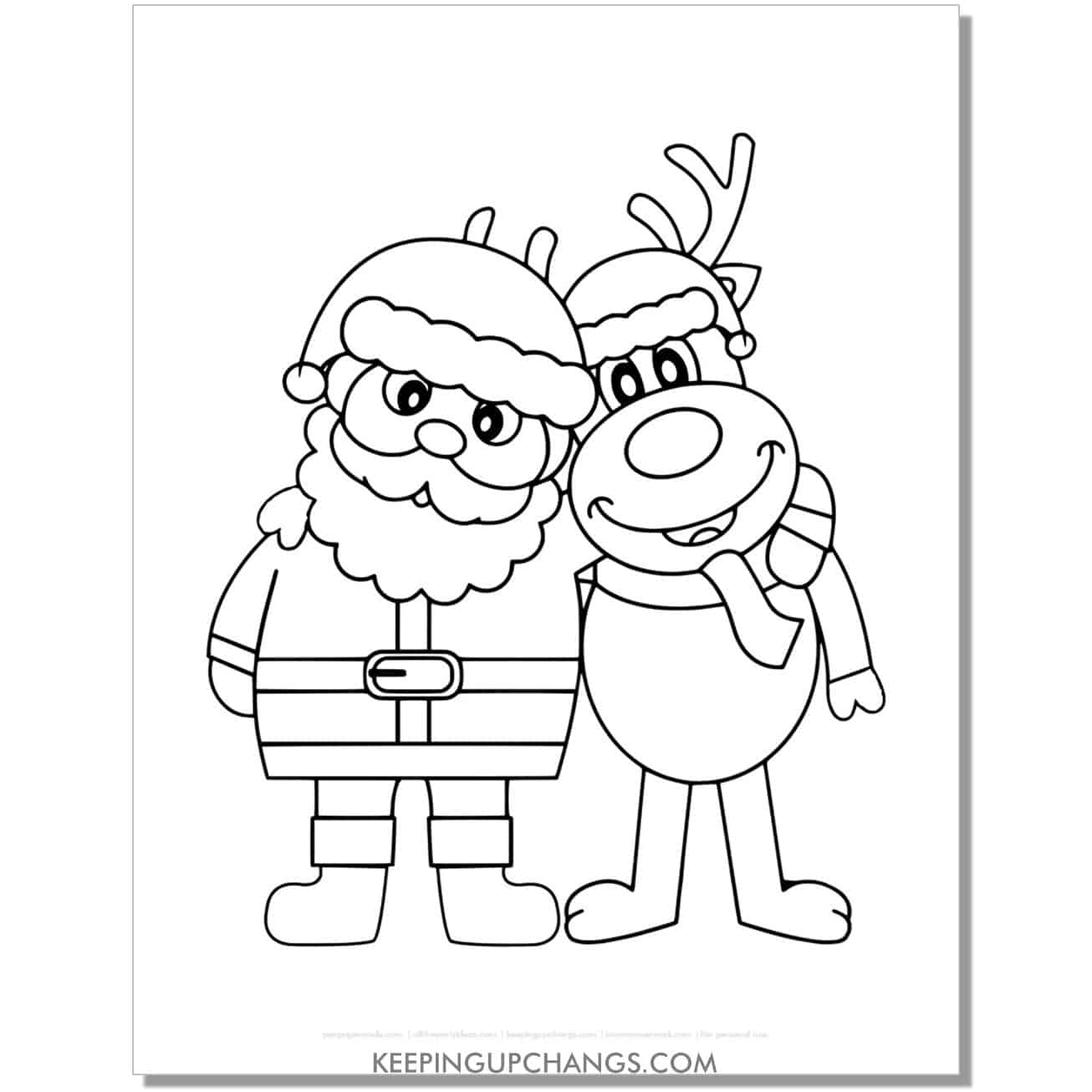 Free reindeer coloring page sheets most popular printables