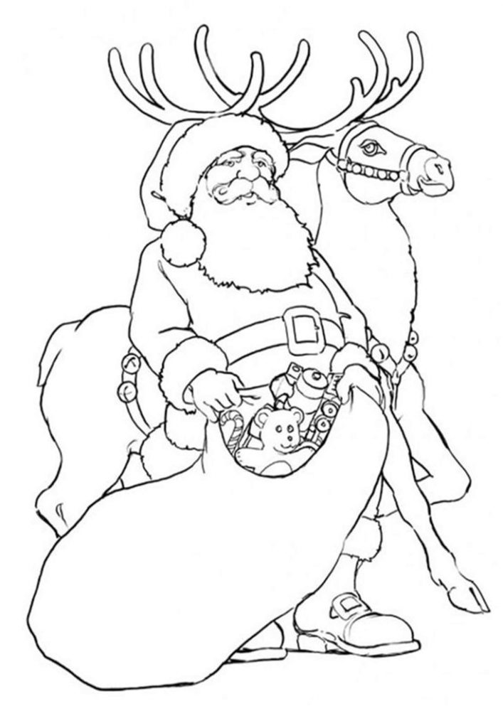 Free printable reindeer coloring pages