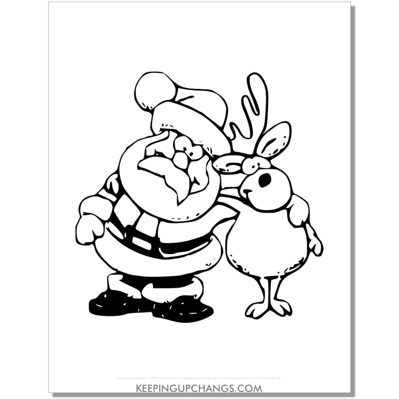 Free reindeer coloring page sheets most popular printables