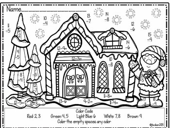 Santas workshop color by the code by second grade surprises tpt