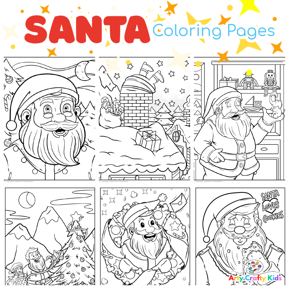 Santa coloring pages