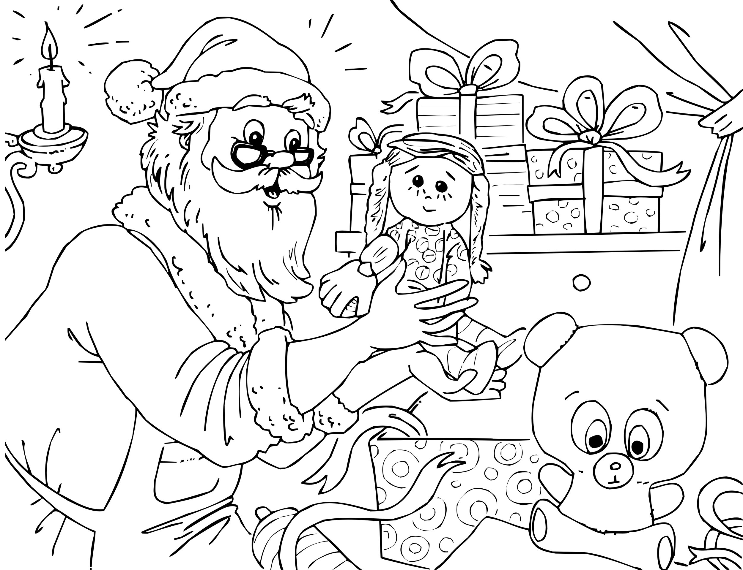 Free santas workshop coloring pages â sew cute patterns