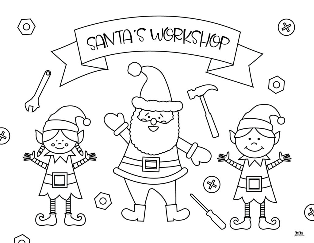 Santa coloring pages