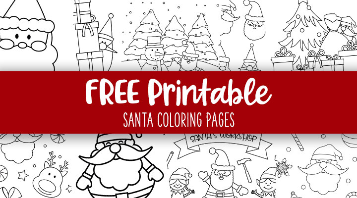 Santa coloring pages