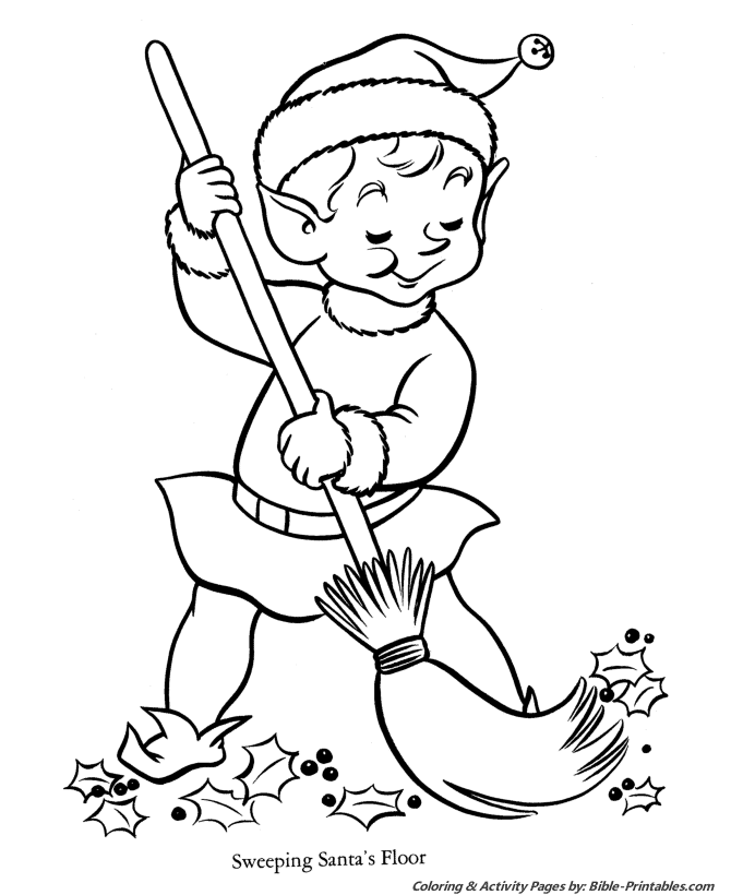 Santa christmas coloring pages