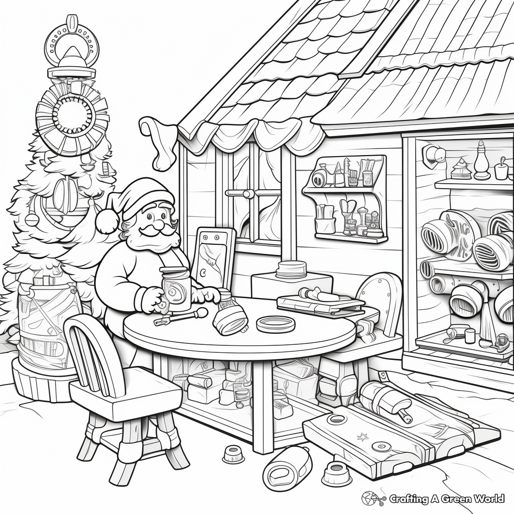 Santa coloring pages