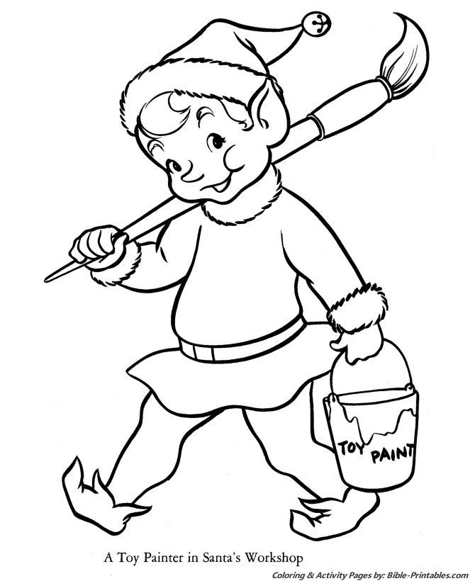 Santa christmas coloring pages