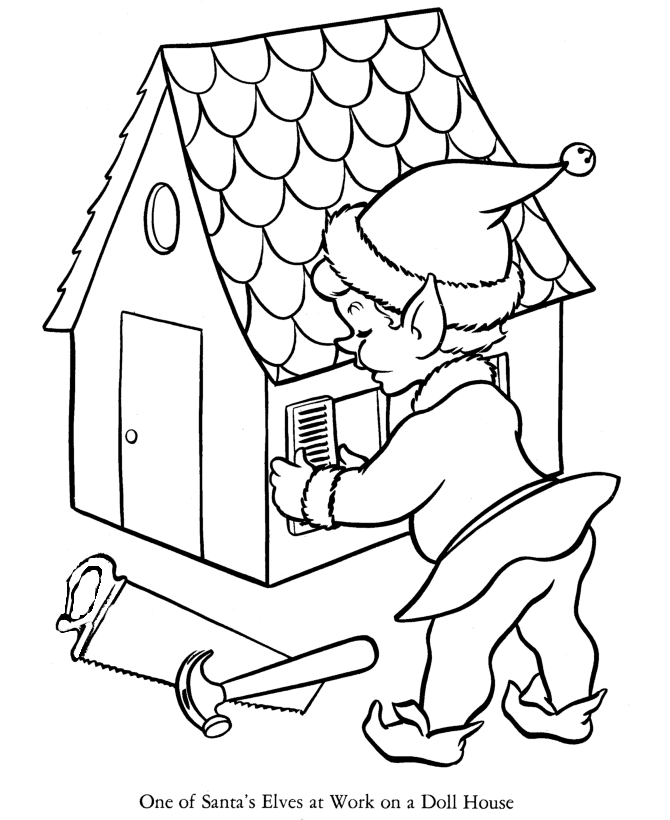 Bluebonkers santas elves coloring pages