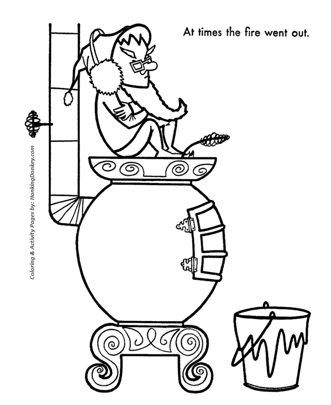 Santas helpers coloring pages