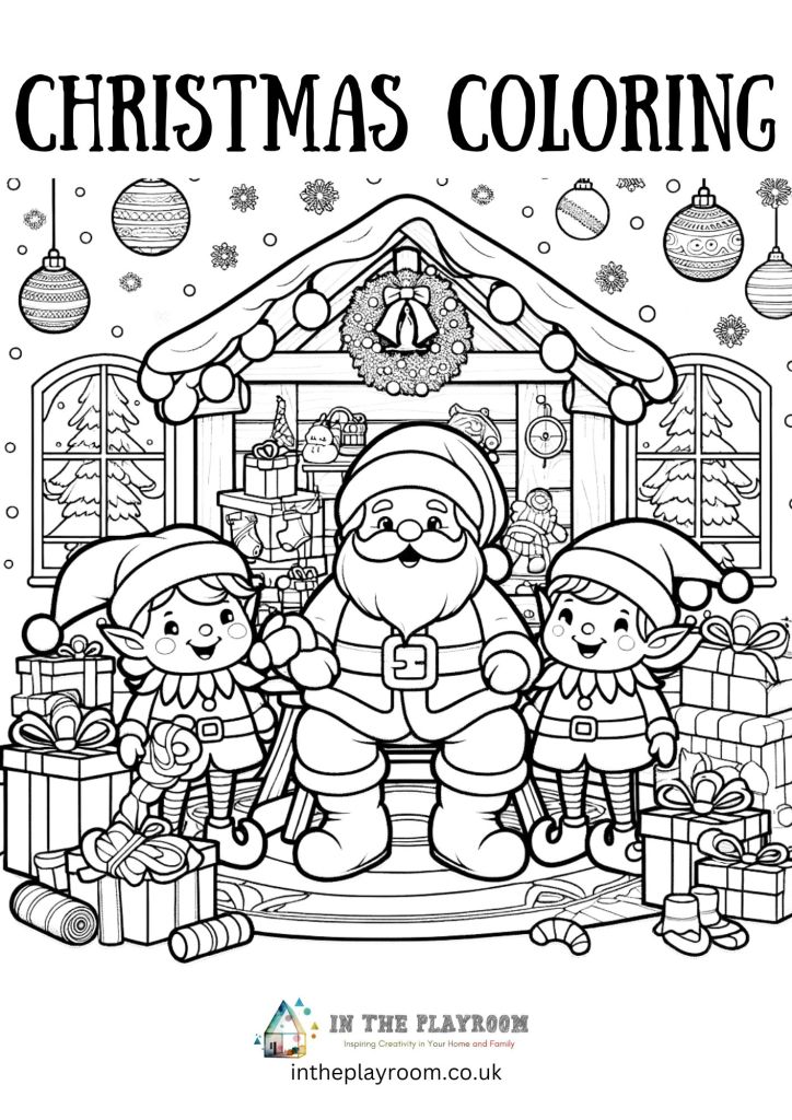 Free printable santa loring pages for kids