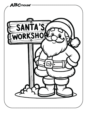 Santa claus coloring pages for kids