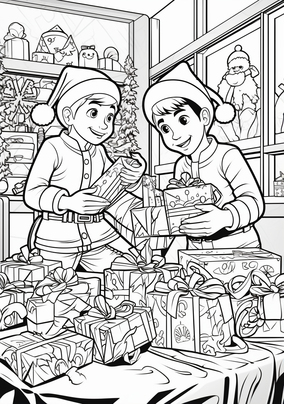 Santa s workshop printable coloring