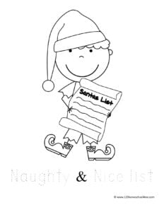 Free santas helpers christmas coloring pages